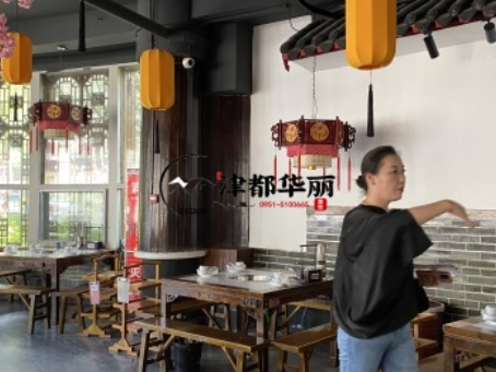 银川装修公司|银川鱼一火锅店装修设计现场量尺沟通